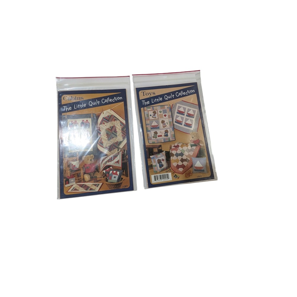 Little Quilts The Little Quilt Collection Cabins and Toys Patterns 1994 Lot of 2